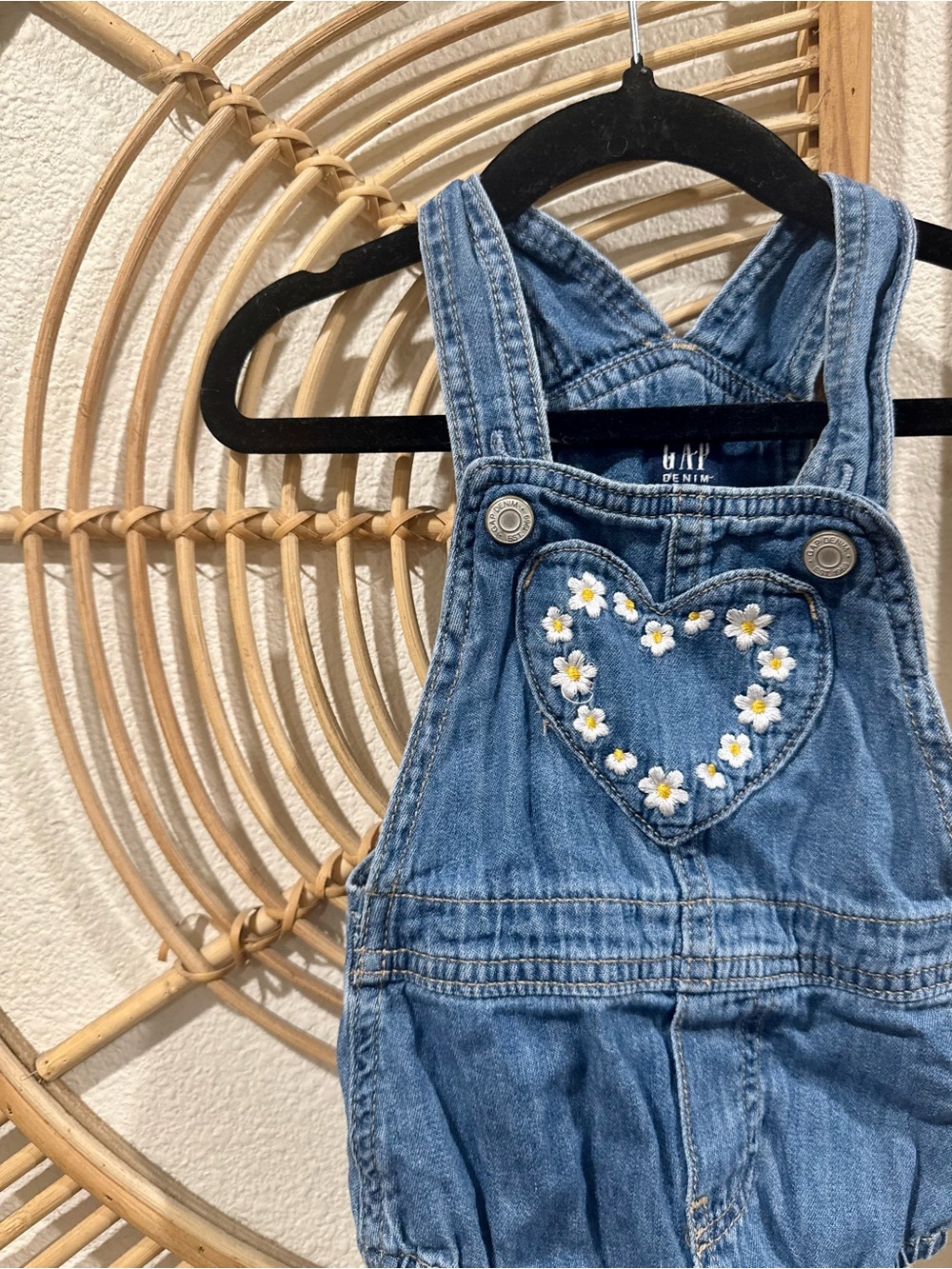 GAP Daisy Heart Overalls for baby